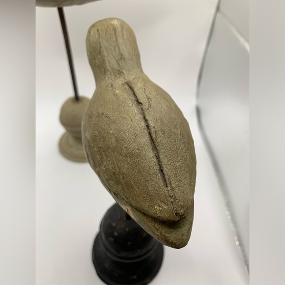 A set of two wooden bird sculptures - Picture 5 of 10